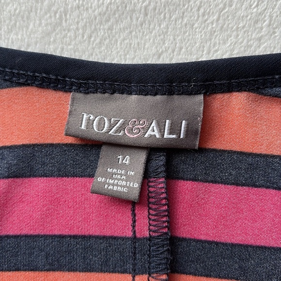 Roz & Ali Pink and Orange Sleeveless Maxi Dress - Picture 4 of 8